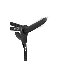 Double gode ceinture noir vibrant - Fetish Tentation