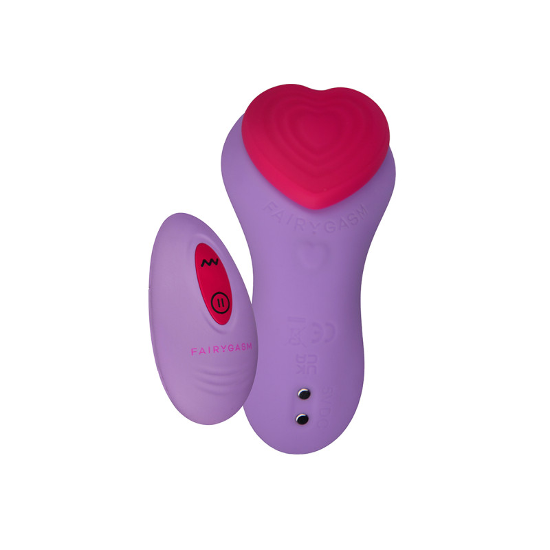 Stimulateur télécommandé de culotte HeartGem violet - FairyGasm