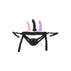 Gode ceinture avec 3 dildos inclus - You2Toys