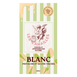 Chocolat blanc pistache - Tablette 100g - Les canailles