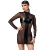 Mini robe tulle et wetlook Crossfire F369 - Noir Handmade