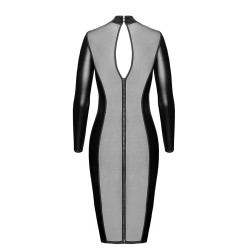 Robe fuseau Crystal F371 - Noir Handmade