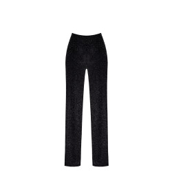 Pantalon en maille pailletée Onyx F374 - Noir Handmade
