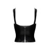 Corset en vinyle Dominae F379 - Noir Handmade