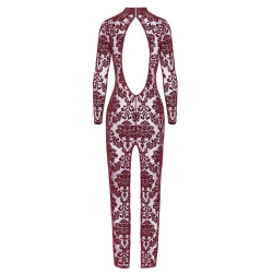 Robe fendue en tulle floqué Kink Royal F383 - Noir Handmade