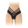 Tanga ouvert Anne - noir