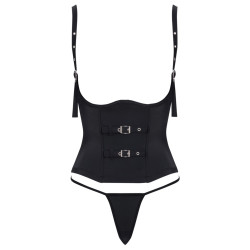 Ensemble corset seins nus noir - Cottelli PARTY 