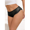 Tanga dentelle bijou Coeur Noir - Litolu Lingerie
