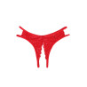 String ouvert dentelle Rouge - Litolu Lingerie