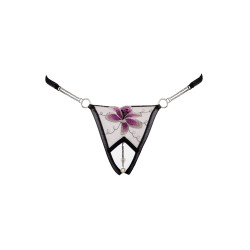 String ouvert Fleur brodée - Cottelli LINGERIE