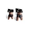 Boxer noir wetlook et mesh - Regnes