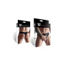 String noir wetlook et mesh - Regnes
