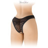Tanga noir ouvert Ava - Fashion Secret