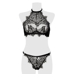 Ensemble bustier et string dentelle - Grey Velvet