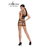 Robe nue résille BS089 - Noir