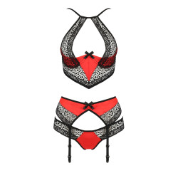Ensemble à jarretelles Scarlet rouge - Passion