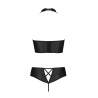 Bustier et string faux cuir Nancy - Passion
