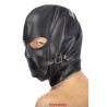 Cagoule BDSM simili cuir avec baillon amovible - Fetish Tentation