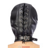 Cagoule simili cuir avec bandeau amovible - Fetish Tentation