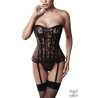 Corset bustier à jarretelles - Grey Velvet