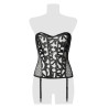 Corset bustier à jarretelles - Grey Velvet