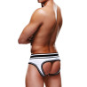 Slip ouvert blanc et noir - Prowler