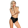 Culotte tanga zippée snake wetlook F276