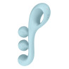Multi-vibromasseur Tri Ball 2 bleu - Satisfyer