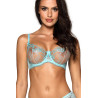 Soutien-gorge dentelle bleu V-10131 - Axami