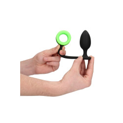 Plug avec cockring phosphorescent - Ouch