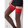 Bas autofixants ST004 Noir et rouge