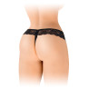 String ouvert Alicia noir - Fashion Secret