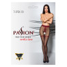 Collants ouverts TI019 20 deniers - noir/rouge