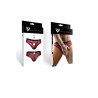 Slip type brésilien ouvert zébré rouge et noir - Regnes