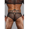 Slip type brésilien noir ouvert - Regnes