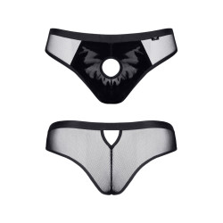 Slip type brésilien noir ouvert - Regnes