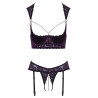 Ensemble lingerie ouverte violet - Cotelli Lingerie
